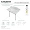 Kingston Brass 36 Carrara Marble Console Sink with Stainless Steel Legs, Marble WhiteBrushed Brass LMS3622M87ST - alternate 3